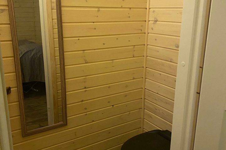 a close up of a door