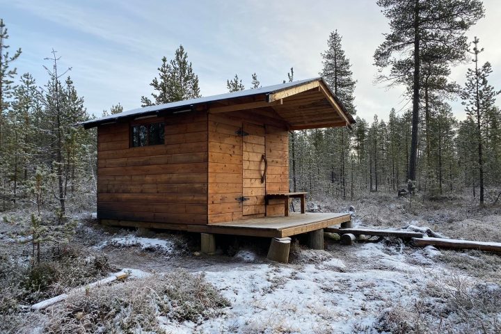 a house covered in snow