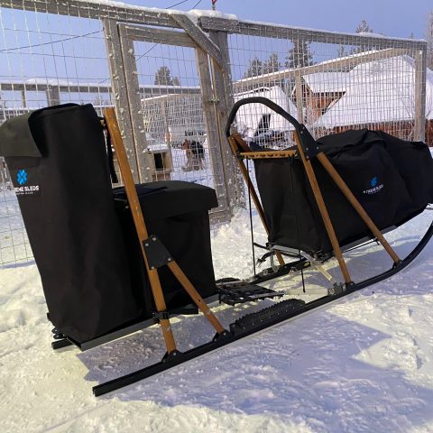 a person that is standing in the snow